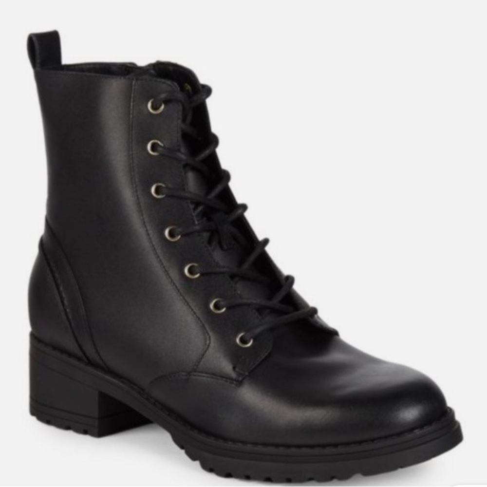 Cole Haan Black Combat Boots